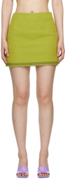 Recto SSENSE Exclusive Green Miniskirt