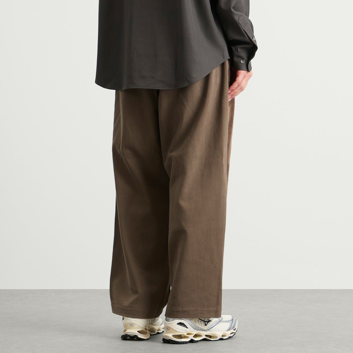 Merely Made Men's Wide Leg Cord Trousers in Brown
