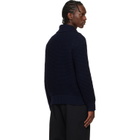 BOSS Navy Spread Collar Cardigan