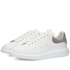 Alexander McQueen Men's Heel Tab Wedge Sole Sneakers in White/Iron