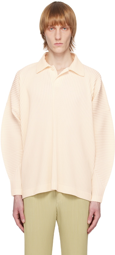 Photo: Homme Plissé Issey Miyake Off-White Monthly Color February Polo