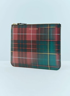 Comme des Garçons Wallet Lenticular Tartan Large Pouch
