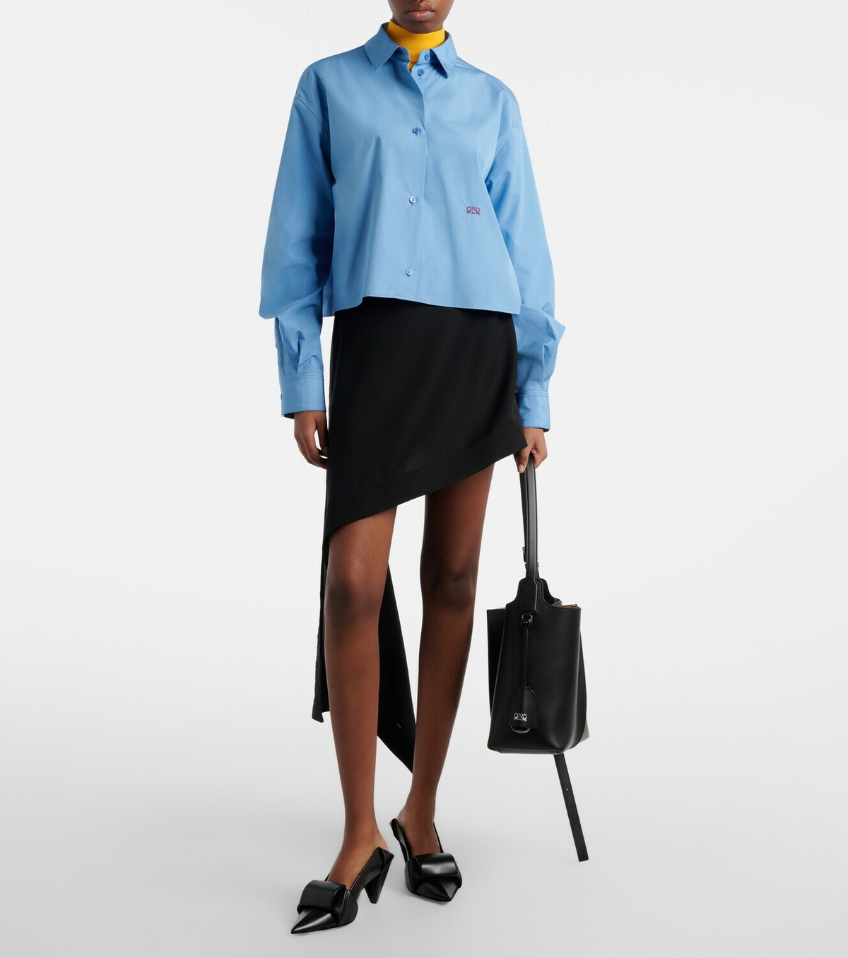 Loewe Anagram embroidered cotton shirt