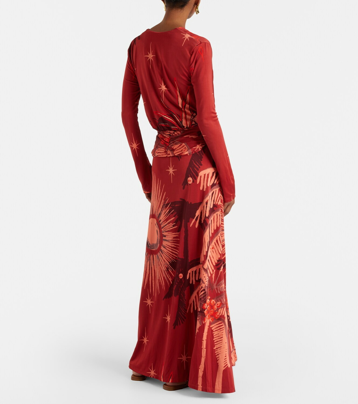 Johanna Ortiz Printed midi dress