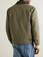 Hartford - Daren Cotton-Corduroy Trimmed Canvas Jacket - Green