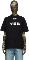 VTMNTS Black 'Yes/No' T-Shirt