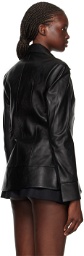Aya Muse Black Sabu Faux-Leather Jacket
