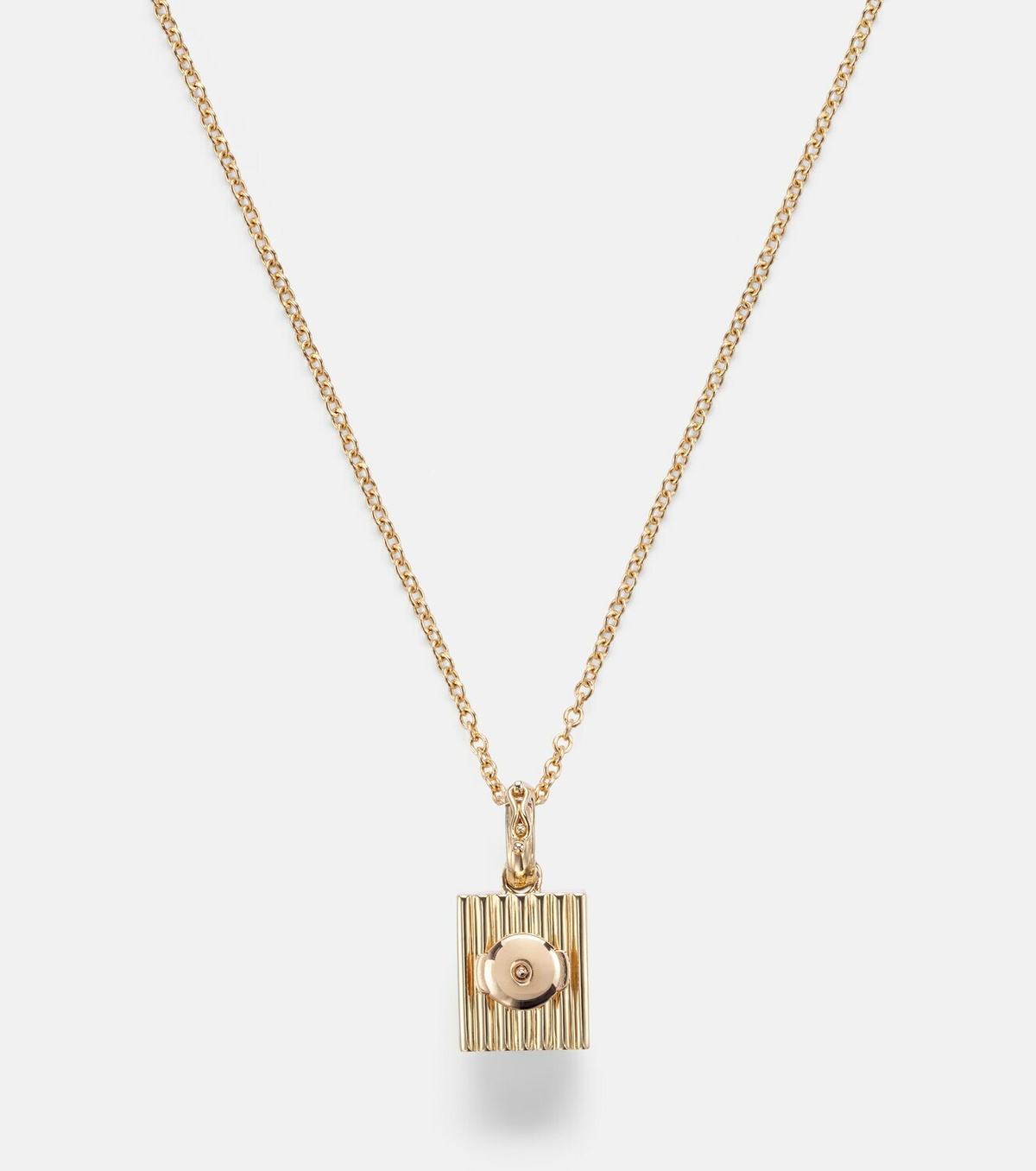 Yvonne Léon Trèfle and Le Cubo 9kt gold and enamel single earring and pendant set with diamonds