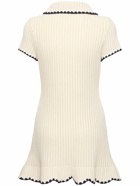 SELF-PORTRAIT Cotton Blend Crochet Mini Dress