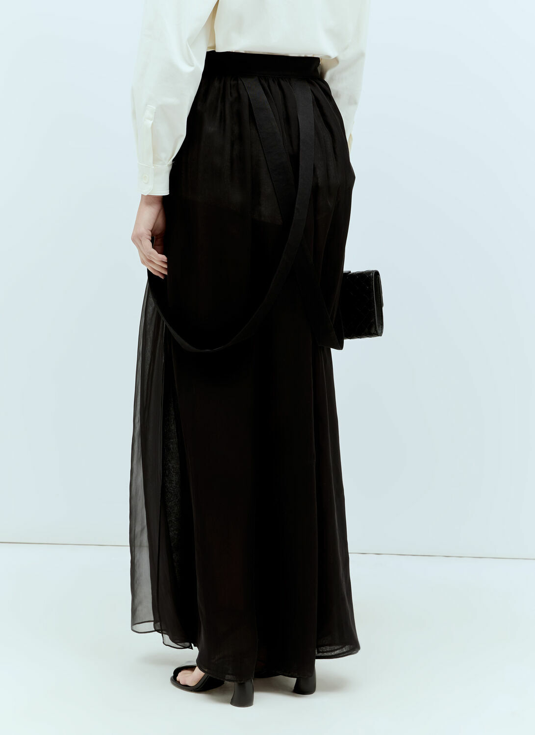 Max Mara Silk Chiffon Maxi Skirt