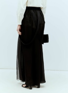 Max Mara Silk Chiffon Maxi Skirt
