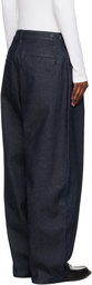 LE17SEPTEMBRE Navy Side Seam Wide Jeans