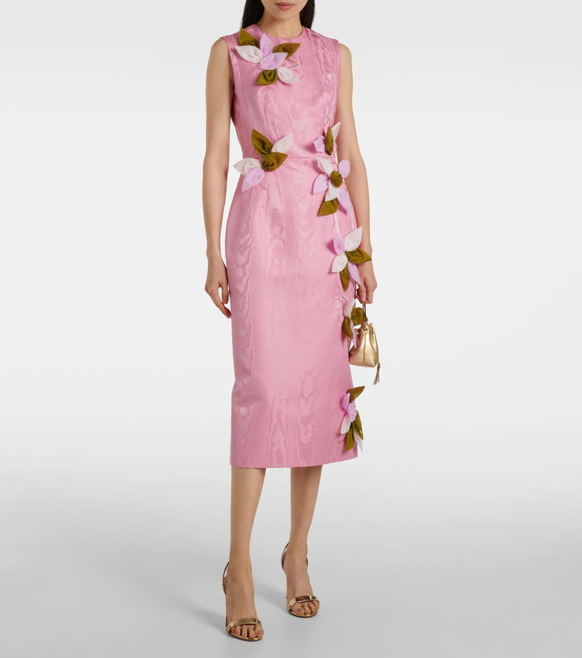 Emilia Wickstead Cappia floral-appliqué midi dress