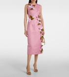Emilia Wickstead Cappia floral-appliqué midi dress