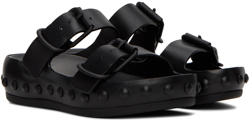 At.Kollektive Black Natacha Ramsay Levi Edition Studded Two Sandals