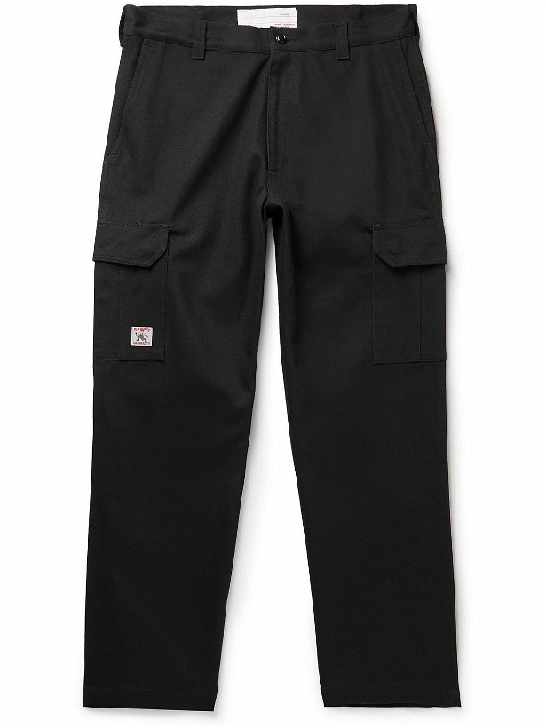 Photo: Randy's Garments - Straight-Leg Logo-Appliquéd Cotton-Twill Cargo Trousers - Black