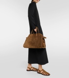 The Row Soft Margaux 15 suede tote bag