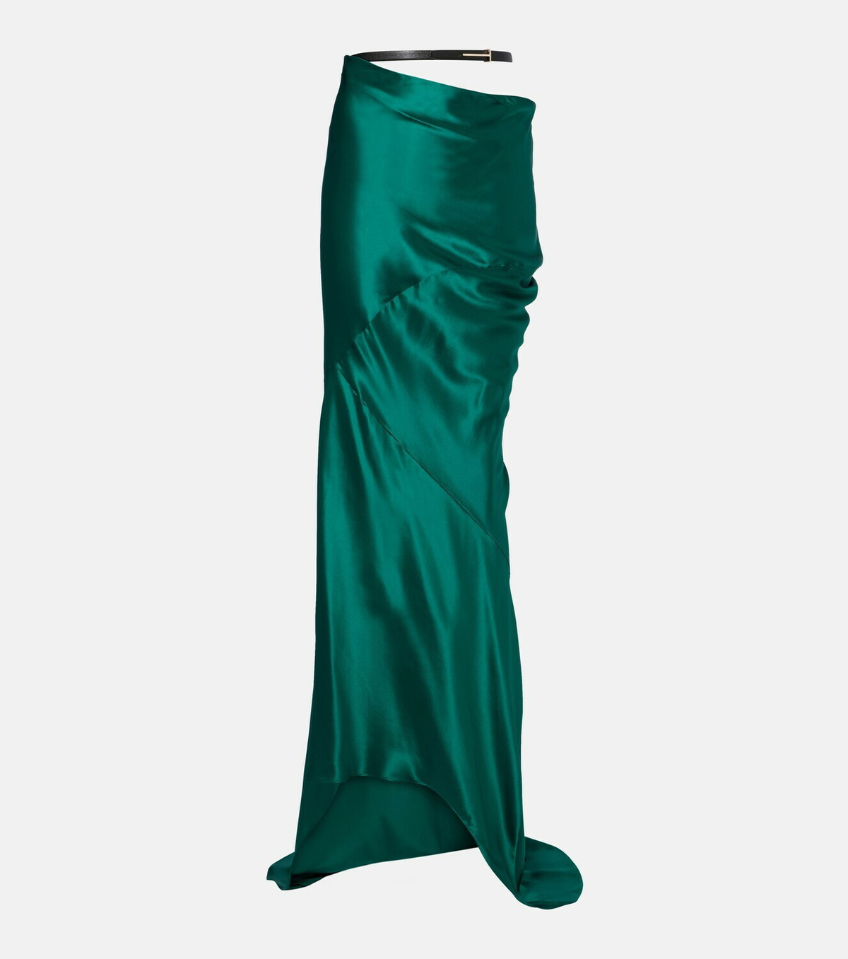 Tom Ford Asymmetric silk satin maxi skirt