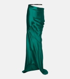 Tom Ford Asymmetric silk satin maxi skirt