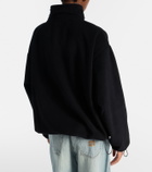 Miu Miu Logo fleece half-zip sweatshirt