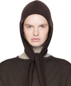 LEMAIRE Burgundy Fine Wool Head Scarf Beanie