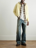 CELINE - Logo-Embroidered Checked Wool-Flannel Shirt - Neutrals