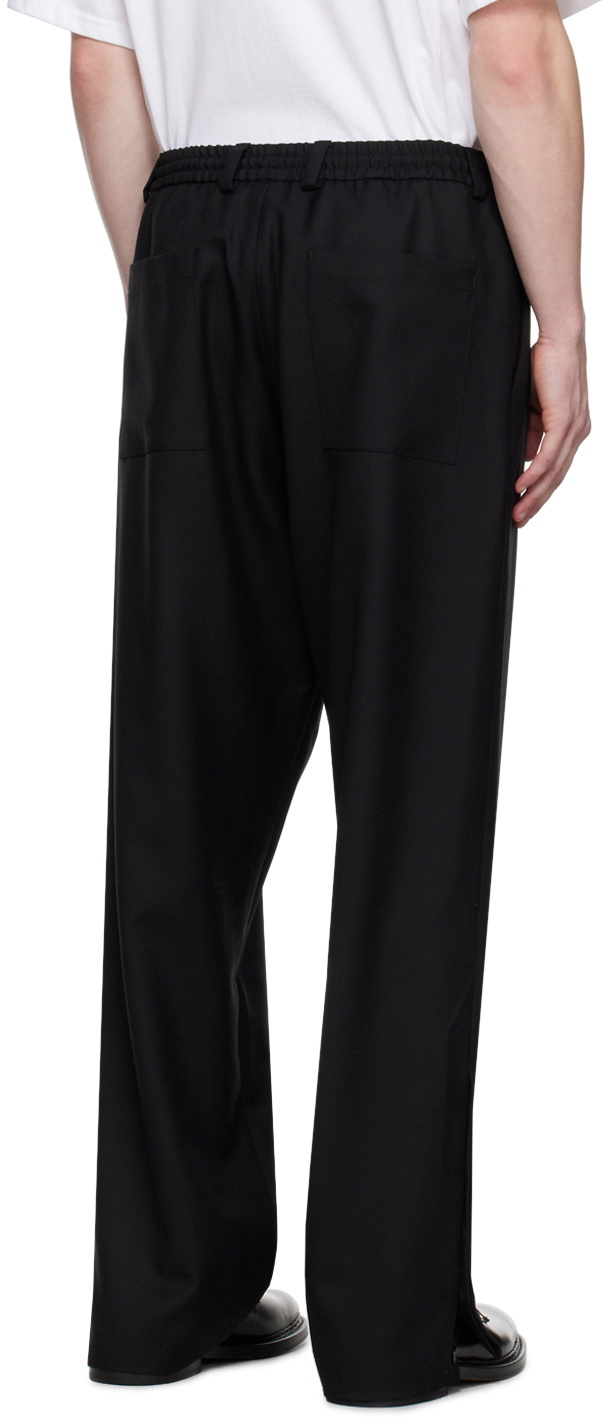 Lownn Black Elasticized Trousers