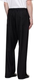 Lownn Black Elasticized Trousers