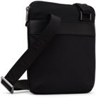 Emporio Armani Black Small Flat Messenger Bag