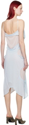 Eckhaus Latta Blue & White Perdita Midi Dress