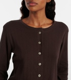 Leset Pointelle cotton cardigan