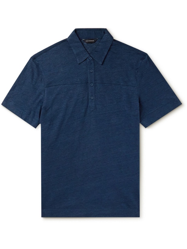 Photo: Club Monaco - Linen Polo Shirt - Blue