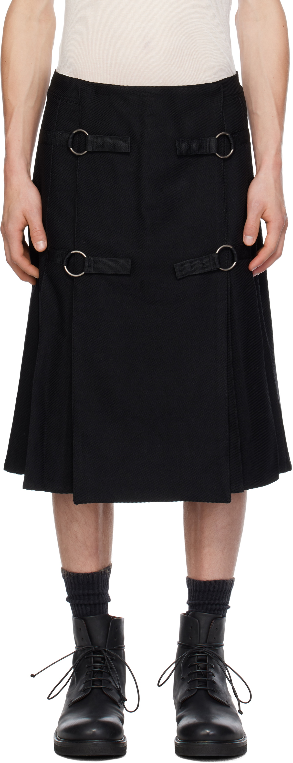 Andersson Bell Black Kilt Skirt