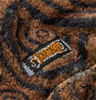 KAPITAL - Printed Cotton-Fleece Half-Placket Jacket - Brown