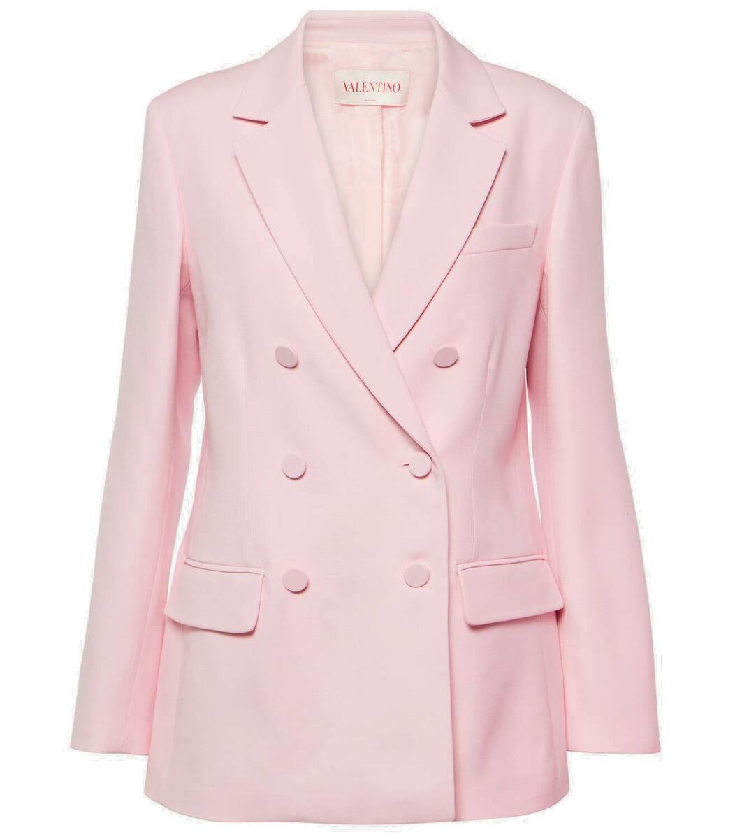 Valentino Double-breasted wool and silk blazer Valentino