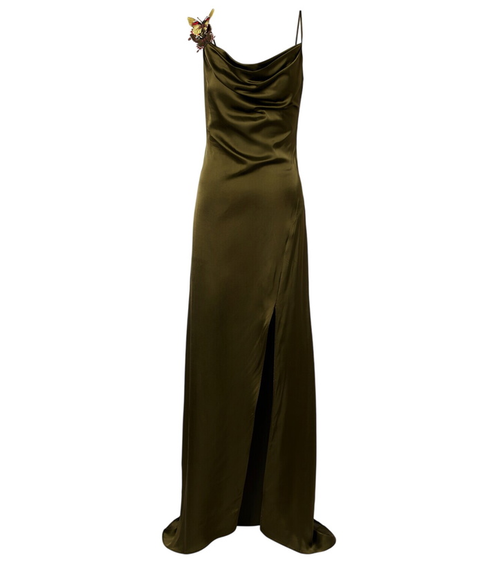 Photo: Blumarine Appliqué satin gown