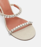 Amina Muaddi Gigi embellished canvas mules
