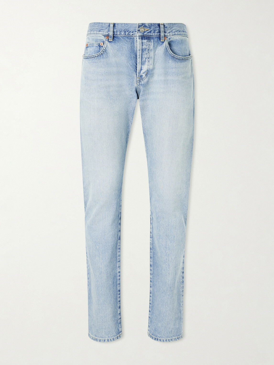 SAINT LAURENT - Straight-Leg Organic Jeans - Blue