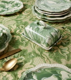 Cabana Marbled ceramic butter dish