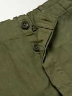 OrSlow - Straight-Leg Herringbone Cotton Trousers - Green