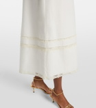 Posse Alma lace-trimmed midi skirt