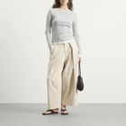 ST. Agni Women's Organic Cotton Layered Long Sleeve Top in Grey Marle