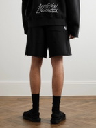 HAYDENSHAPES - Volume Straight-Leg Logo-Detailed Cotton-Jersey Shorts - Black