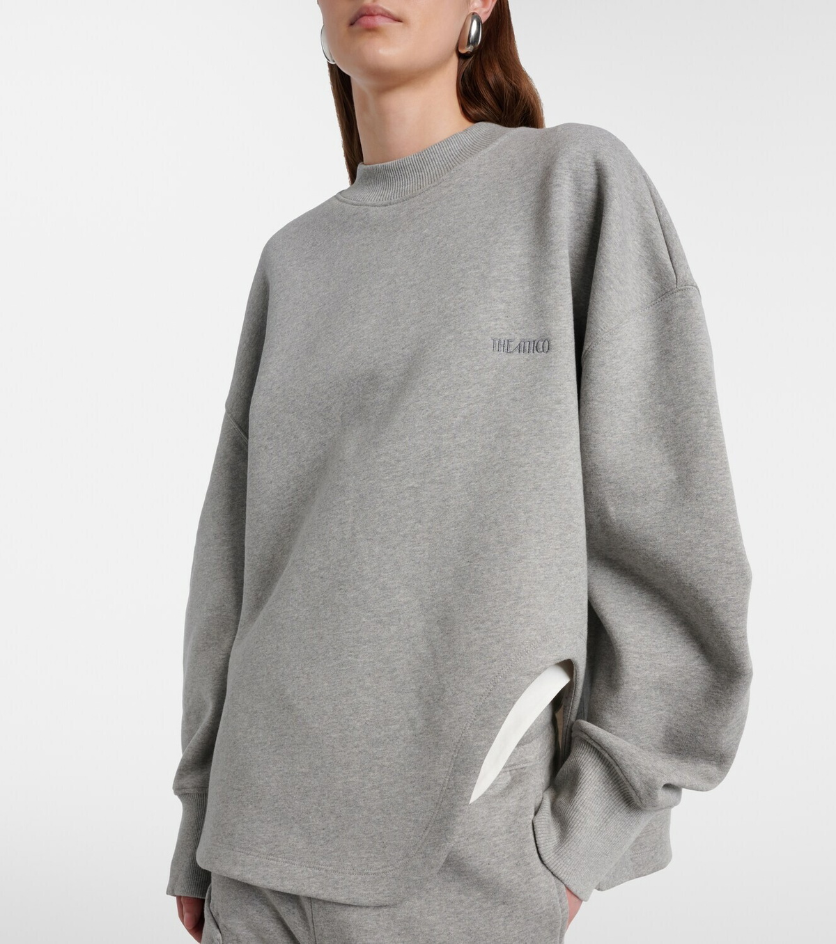 The Attico Oversized cotton jersey sweatshirt