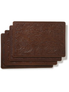 RRL - Set of Four Carved Leather Place Mats