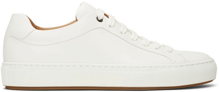 Photo: Boss White Low-Profile Sneakers