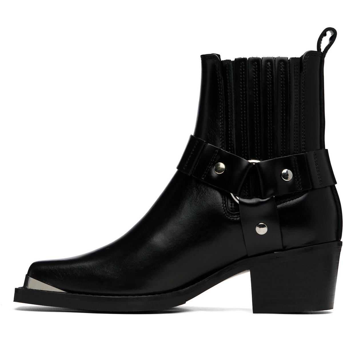 ANINE BING Black Mid Biker Boots