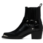 ANINE BING Black Mid Biker Boots
