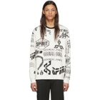Givenchy Black and White Spirit Print Sweatshirt