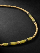 MAOR - Creosote 18-Karat Gold, Jade and Diamond Beaded Bracelet - Gold